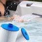 Mobile Preview: Sprudelbad Outdoor Whirlpool, Torina, silber-teak, Ambiente, Sauna Wellness Welt
