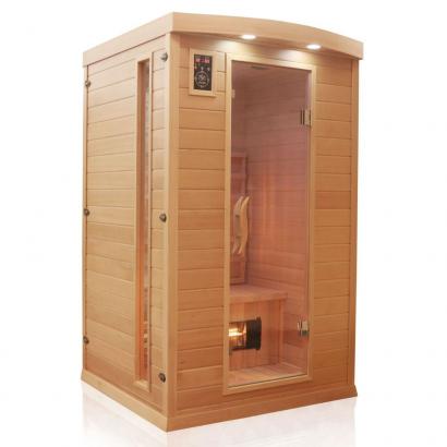 Infrarotkabine Hyder 115, Vollspektrum, links, Sauna-Wellness-Welt
